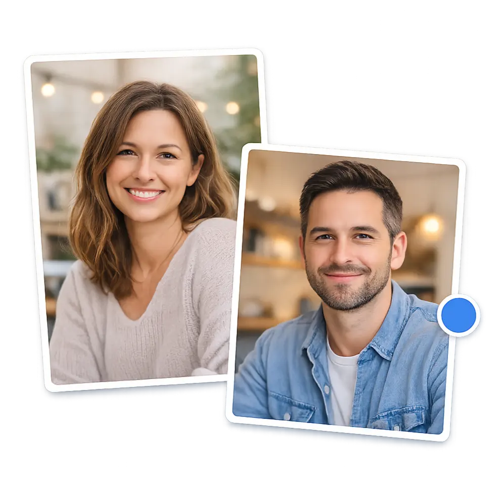 Two partner profile preview cards